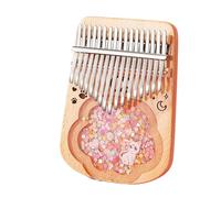 FCOVIRLEN Kalimba Piano de Pulgar,Piano de Dedo, Piano de Pulgar, Instrumento de Piano de Dedo Kalimba de Resina de 21 Notas y 17 Notas(17 Cats)