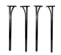 FCOVIRLEN Patas metálicas Modernas para Muebles Bricolaje, Paquete de 4 Patas de Horquilla de Metal for Mesa de sofá, Multicolor, 11,8-25,6 en Estilo Moderno de Mediados de Siglo(Black,35CM/13.8in)