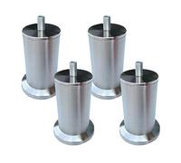 FCOVIRLEN Patas para Muebles industriales, Patas Redondas for Muebles de Acero Inoxidable, Paquete de 4, Varios tamaños, 15-22,5 cm, con Tornillos M8(20cm)