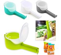 FCOZM Clips de bolsa para almacenamiento de cocina, clips de sellado con boquillas de vertido, ideales para organizar alimentos