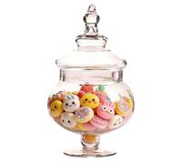 FCQLFYF Bote de Cristal para Caramelos, Tarro De Dulces, Recipiente de Cristal con Tapa, Recipiente de Conservación de Alimentos Reutilizable para Galletas, Dulces, Gelatinas, Chocolate, Malvaviscos