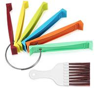 Fcr6 - Peine de aleta de plástico de color para bobina de aleta de condensador, peine de aleta y cepillo de condensador para bobina de condensador de evaporador, 6 peine de aleta en un mango de anillo, 12 espacios diferentes de aleta