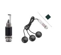 Fcuajdkq 1 conector de salida de bajo para guitarra eléctrica acústica de 6,35 mm y 3 transductores de piezoeléctrica