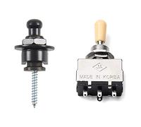 Fcuajdkq 1 correa de bloqueo de correa de cabeza redonda y 1 caja de eje de perilla para interruptor de palanca selector de Sg de 3 vías