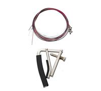 Fcuajdkq 1 juego de cuerdas de colores arcoíris para guitarra acústica y 1 pinza capo de aleación para guitarra acústica baja folk