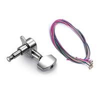 Fcuajdkq 1 juego de cuerdas de colores arcoíris para guitarra acústica y 6 pomos plateados para guitarra acústica