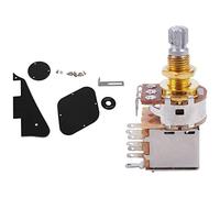 Fcuajdkq 1 juego de golpeador/placa selectora de cavidad/soporte/tornillos y 1 potenciómetro de empuje y tracción cónico de audio dividido