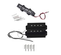 Fcuajdkq 1 juego de Humbucker para bajo de 4 cuerdas P y 1 juego de bajo eléctrico profesional, tipo abierto, de puente silencioso para bajo de jazz de 4 cuerdas, color negro, 95 x