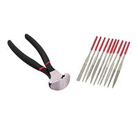 Fcuajdkq 1 juego de limas de molienda para tuercas de trastes de guitarra y 1 alicates de guitarra