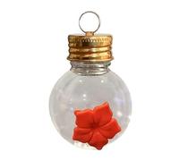 Fcuajdkq 1 Paquete de Comedero para PáJaros Jar con Puertos de AlimentacióN de Flores para DecoracióN de JardíN Colgante Al Aire Libre, Tipo Bombilla