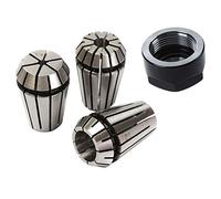 Fcuajdkq 1 tuerca de sujeción ER20 para torno de portabrocas de fresado CNC y 3 piezas ER20 de resorte para torno de mandril