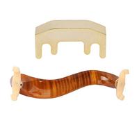 Fcuajdkq 1 violín silencioso de metal dorado y 1 soporte de hombro ajustable de madera de arce para violín tamaño 3/4 4/4