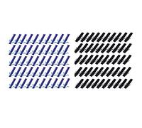 Fcuajdkq 100 estuches de terciopelo para bolígrafos, 50 unidades, color negro y 50 piezas azules, negro y azul