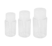 Fcuajdkq 100 ml / 150 ml / 200 ml transparente dispensador de bomba vacía, maquillaje de viaje prensa dispensador de bombeo recargables, 3 piezas/set