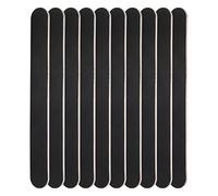 Fcuajdkq 100 unidades serías rectas negro lijado Nail Art Archivo Sello Sello Emery Consejo Manicura