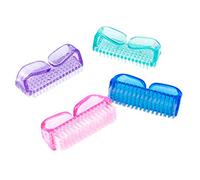 Fcuajdkq 12 piezas de seería/lote herramienta de cepillo de polvo de limpieza rosa pedicura herramienta de cuidado de uñas portátil después de archivo