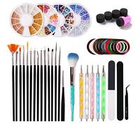 Fcuajdkq 12 piezas DIY Nail Art Herramientas Nail Art Rhinestone Pintura Nail Pen 3D Nail Art Decoración Manicura Pedicura Herramienta