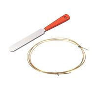 Fcuajdkq 2 accesorios de guitarra: 1 herramienta doble estrecha de acero inoxidable y 1 alambre de traste de latón para guitarra de 2,2 mm