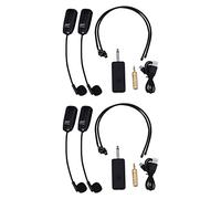 Fcuajdkq 2 amplificadores de micrófono inalámbricos U12F Uhf para dos, adecuados para guías de enseñanza, reuniones y conferencias