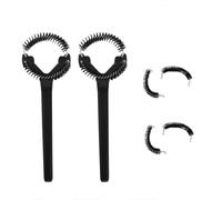 Fcuajdkq 2 Cepillos de Limpieza para Máquina de Café, Cerdas de Nailon Desmontables, Cepillo para Máquina de Café Expreso con 2 Cerdas de Limpieza Más de 360° A