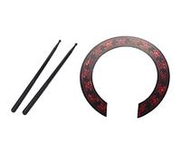 Fcuajdkq 2 de nailon 5A para juego de batería y 1 calcomanía de roseta de agujero de sonido con rojo