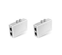 Fcuajdkq 2 mini conmutadores de red RJ45 RJ-45 de 2 puertos, conmutador de red Ethernet, conmutador de caja de red dual de 2 vías, adaptador de interruptor de intercambio manual
