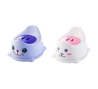 Fcuajdkq 2 piezas con respaldo portátil para niños y bebés, inodoro para niños, y rosa