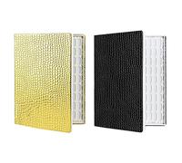 Fcuajdkq 2 piezas de 216 colores para uñas de colores para mostrar arte de uñas, estante de exhibición de tarjetas de gel, tablero de pintura, dorado y negro