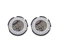 Fcuajdkq 2 relojes de cuarzo VK63 con fecha a las 3 en punto, cronógrafo, movimiento con batería para reloj VK63A, calendario individual, plata