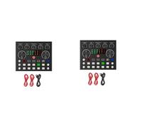 Fcuajdkq 2 tarjetas de sonido externas V8S Live con cambiador de voz con múltiples efectos de sonido