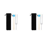 Fcuajdkq 2 tenedores de afinación de 432 Hz, instrumentos de curación de sonido, clínico/sensorial para curar el estrés de instrumentos musicales