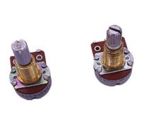 Fcuajdkq 2 Uds. Potenciómetro de Guitarra Potenciómetro Estriado Guitarra Eléctrica Efecto Bajo Amplificador Tono Volumen 18MM Piezas de Eje