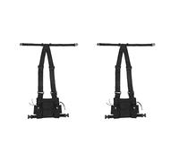 Fcuajdkq 2 unidades de radio con bolsillo para radio, arnés de pecho, bolsa frontal para chaleco UV-5R, color negro, Black
