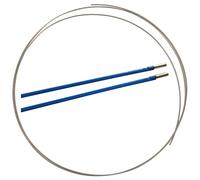 Fcuajdkq 2 varillas de acero de 2,9 x 440 mm, color azul con trastes de alambre de cuproníquel de 2,9 mm de para bajo