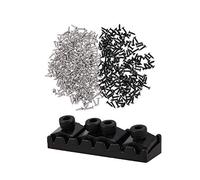 Fcuajdkq 200 tornillos de golpeador para bajo y guitarra, placa de arañazos y 1 tuerca de bloqueo de 7 cuerdas para guitarra eléctrica, puente de trémolo