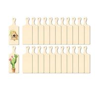 Fcuajdkq 24 Mini de cortar de madera con asa, mini de artesanales sin terminar, pequeña tabla de cortar virgen