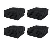 Fcuajdkq 24 paneles acústicos de espuma para estudio que absorben el sonido y ayudan a reducir el ruido innecesario