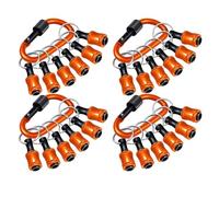 Fcuajdkq 24 Piezas de 1/4 Pulg. Portabrocas con Vástago Hexagonal y Mosquetón para Destornillador, Soporte para Brocas, Barra de Extensión Manual, Diseño de Cambio Rápido