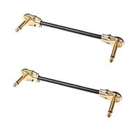 Fcuajdkq 2Pcs 15Cm Longitud Universal 6.35Mm Pedal de Efecto de Guitarra Cable de Fuente de AlimentacióN Efectos Guitarra LíNea de AlimentacióN para Guitarra EléCtrica Cabeza
