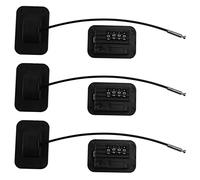 Fcuajdkq 3 cerraduras de seguridad mejoradas con contraseña para ventana, protección para bebés, para nevera, puerta, armario, color negro