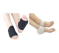 Fcuajdkq 3 pares de talones para fascitis plantar, almohadillas de gel para el talón con soporte de de compresión con almohadilla