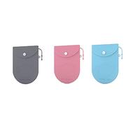 Fcuajdkq 3 unidades de serías de silicona máscara de almacenamiento organizador reutilizable boca cubierta Keeper carpeta, portátil cara cubierta de almacenamiento clip de almacenamiento