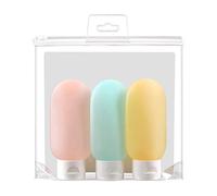 Fcuajdkq 3 unids/set 100 ml colorido botella vacía turismo portátil loción gel recargables belleza viaje cosméticos kits