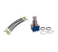 Fcuajdkq 5 cuerdas de nailon para de violín con efectos de guitarra 3PDT de 9 , interruptor de pedal azul