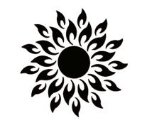 Fcuajdkq 5 Juegos de Pegatinas de Pared DIY, Pegatinas de Pared para Sala de Sol, Pared, TV, Gabinete, Decoración Artística de Techo, Decoración con Forma de Espejo Extraíble, Negro