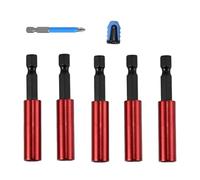 Fcuajdkq 5 Piezas Portabrocas de ExtensióN MagnéTica para Enchufes Herramientas EléCtricas Hexagonales de 1/4 Pulgada, Portabrocas de ExtensióN MagnéTica, VáStago Hexagonal S2 A