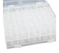 Fcuajdkq 50 bobinas universales para máquina de coser de plástico con caja de almacenamiento, duraderas