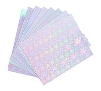Fcuajdkq 64 hojas de vinilo holográficas adhesivas, hojas de vinilo autoadhesivas transparentes, laminado de película de 8,25 x 11,7, fácil instalación