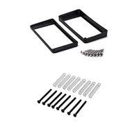 Fcuajdkq 8 pastillas Humbucker para guitarra eléctrica, M2,5 x 32 mm, tornillo y resorte, 2 anillos curvados negros para Humbucker