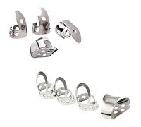 Fcuajdkq 8 púas de metal para guitarra de acero inoxidable para guitarra acústica, banjo, ukelele